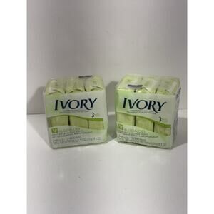 2 Packs Ivory ALOE Soap Bar 3.17oz by P&G 3 Bars Per Pk With Aloe 6 bars Total